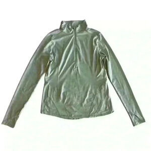 Avia Activewear Sweater Womens Size XS Green Long Sleeve Zip Pullover Stretch